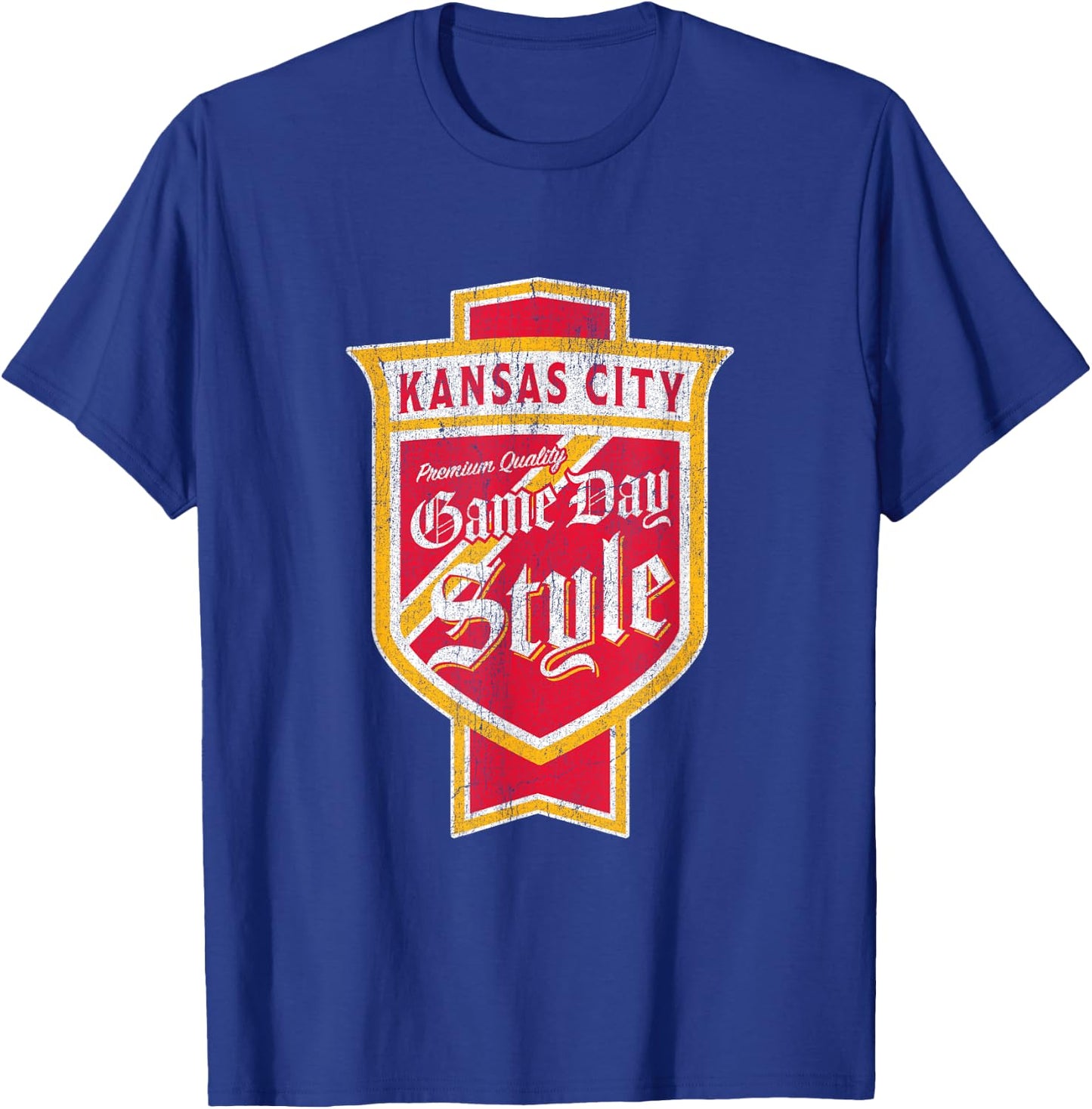 Faded Kansas City Beer Label - Cowtown City Pride T-Shirt - T-Shirt | Royal