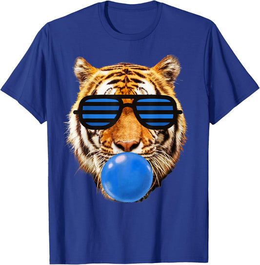 Blue Gum Tiger Stripe Cute Tiger face Women T-Shirt - T-Shirt | Royal