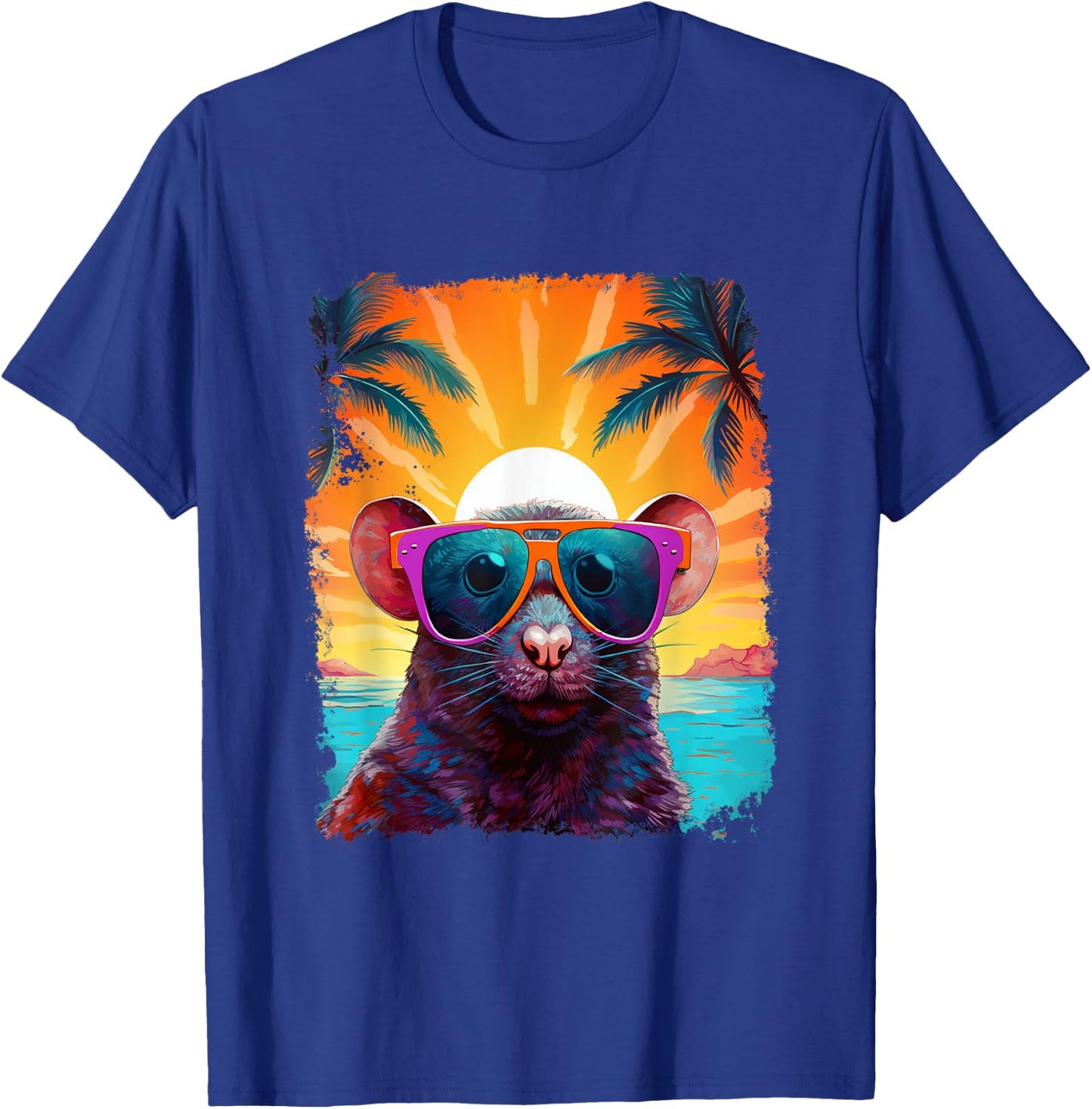 Pop Art Vintage Animal Mouse Hawaiian T-Shirt - T-Shirt | Royal