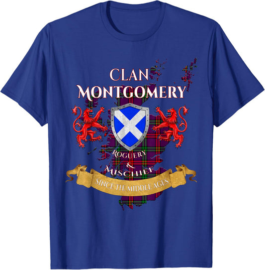 Montgomery Scottish Family Clan Middle Ages Mischief T-Shirt - T-Shirt | Royal
