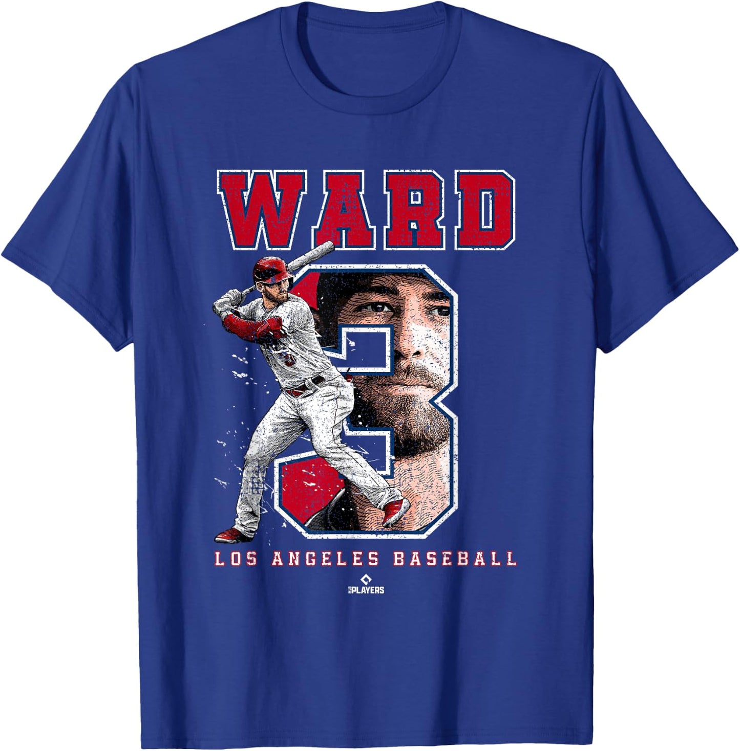 Number and Portrait Taylor Ward Los Angeles MLBPA T-Shirt - T-Shirt | Royal