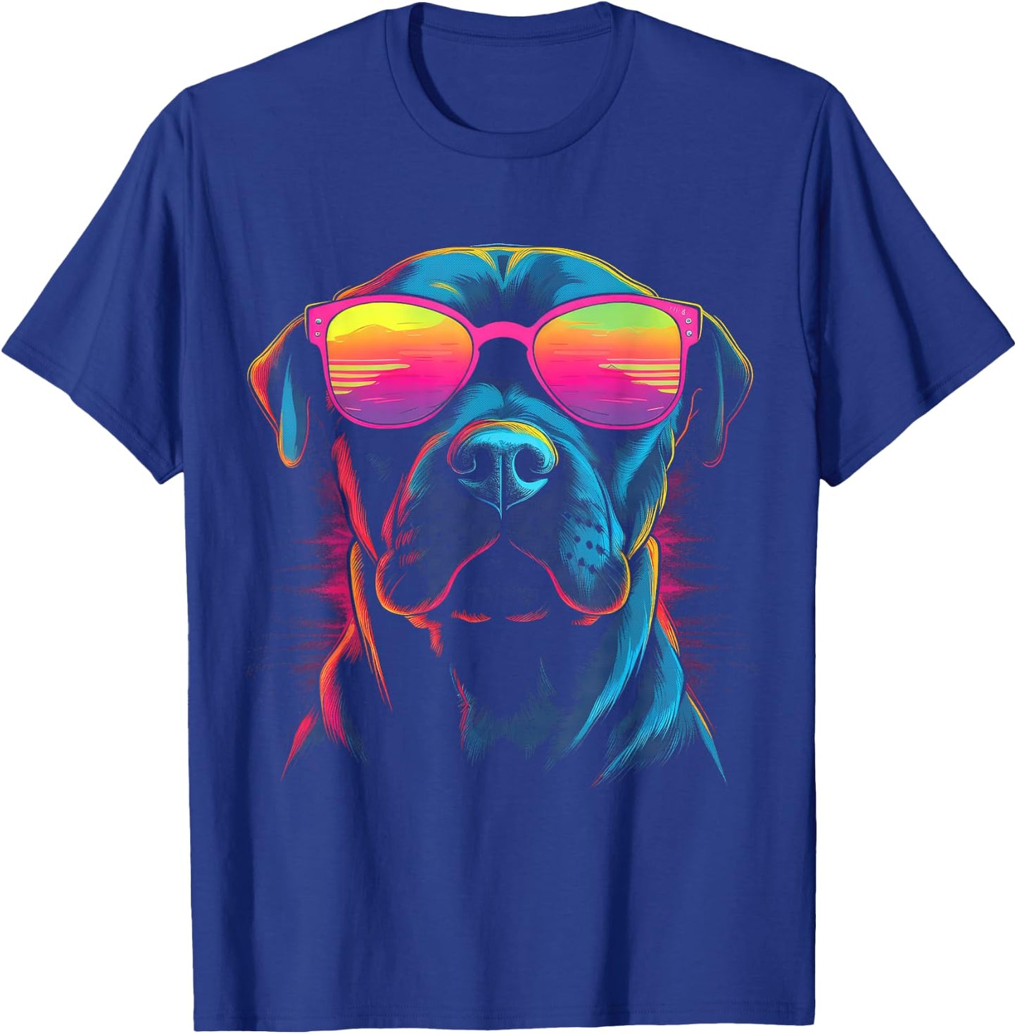 Pit Bull Mom Dog Lover Colorful Artistic Pitbull Owner Women T-Shirt - T-Shirt | Royal