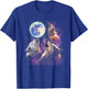 Three Wolves Howling At The Moon Funny Wild Animal Wolf Gift T-Shirt - T-Shirt | Royal