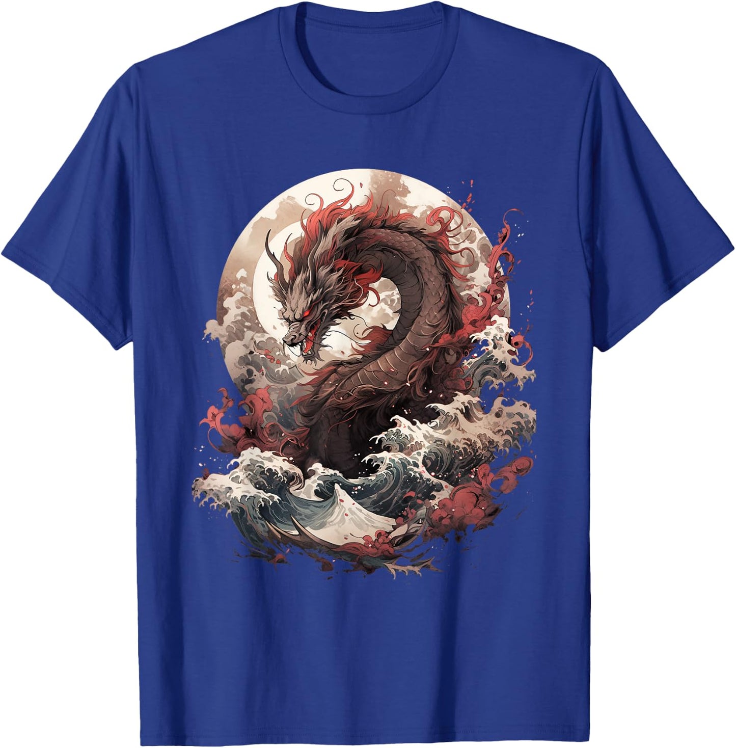 Japanese Aesthetic Dragon japanese art Japan Tattoo T-Shirt - T-Shirt | Royal