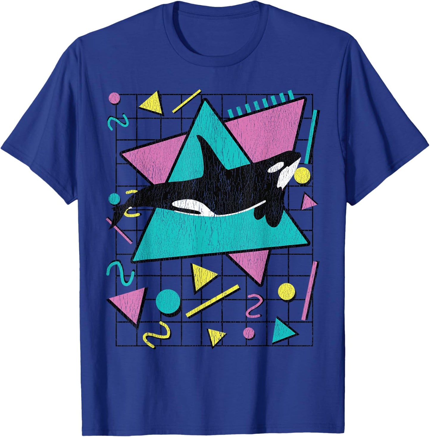Orca Killer Whale Vintage 90s Retro 1990s Aesthetic Vibes T-Shirt - T-Shirt | Royal