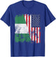 Nigeria USA Flag Distressed - Half American Women Kids Men T-Shirt - T-Shirt | Royal