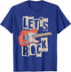 Let's Rock Electric Guitar Music Lover Band Guitarist Retro T-Shirt - T-Shirt | Royal
