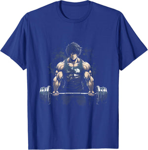 Anime Young Deadlift Fitness Motivation Strenght T-Shirt - T-Shirt | Royal