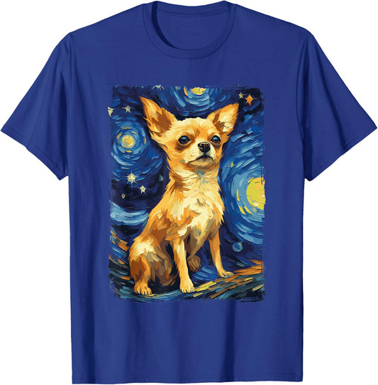 Chihuahua Starry Night T-Shirt - T-Shirt | Royal