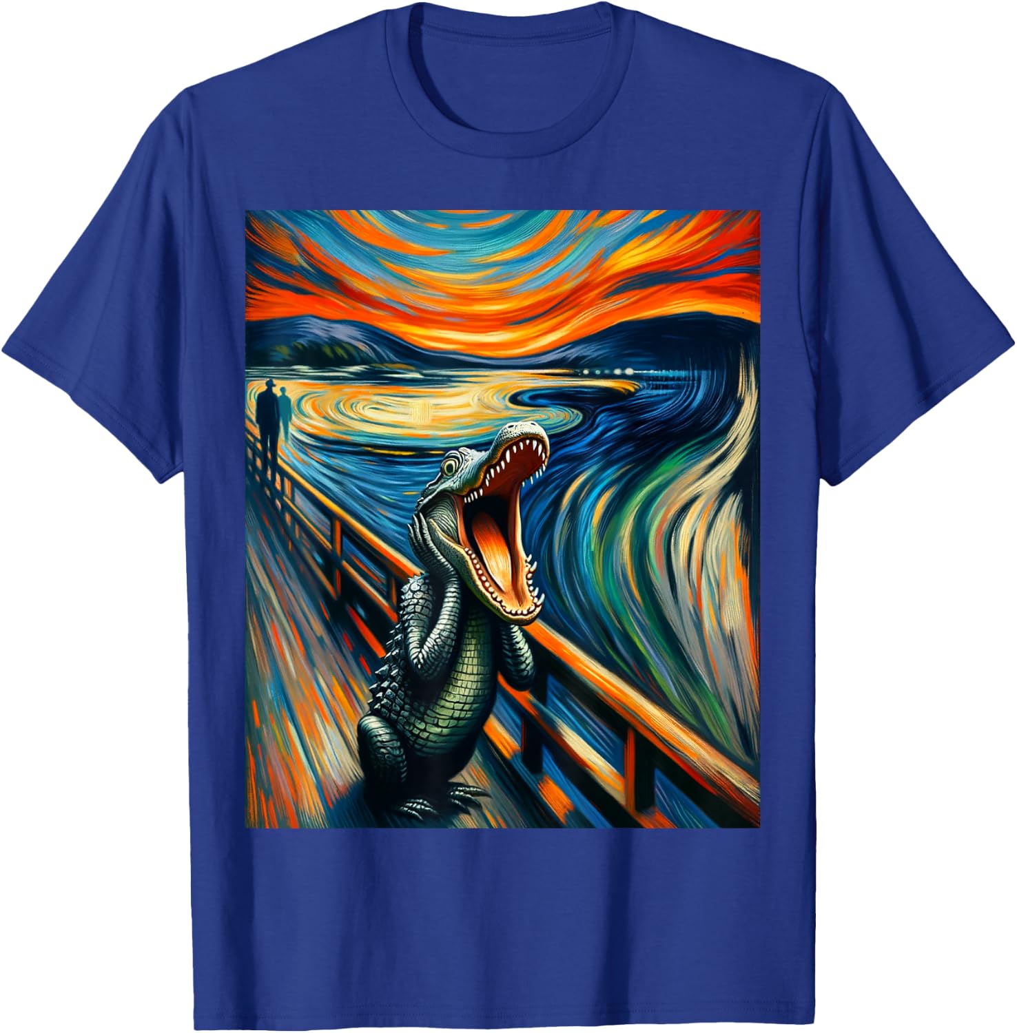 Expressionist Shirt for Alligator Lovers Artistic Alligator T-Shirt - T-Shirt | Royal