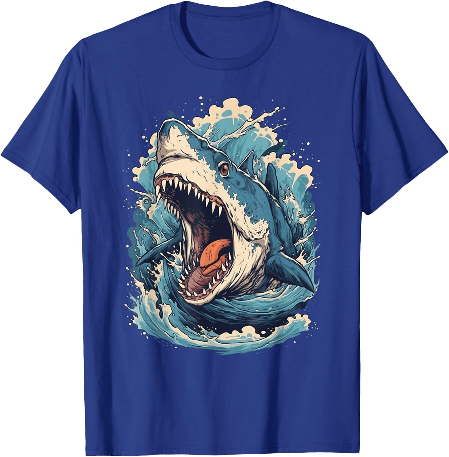 Great White Shark | Shark Lover Graphic T-Shirt - T-Shirt | Royal