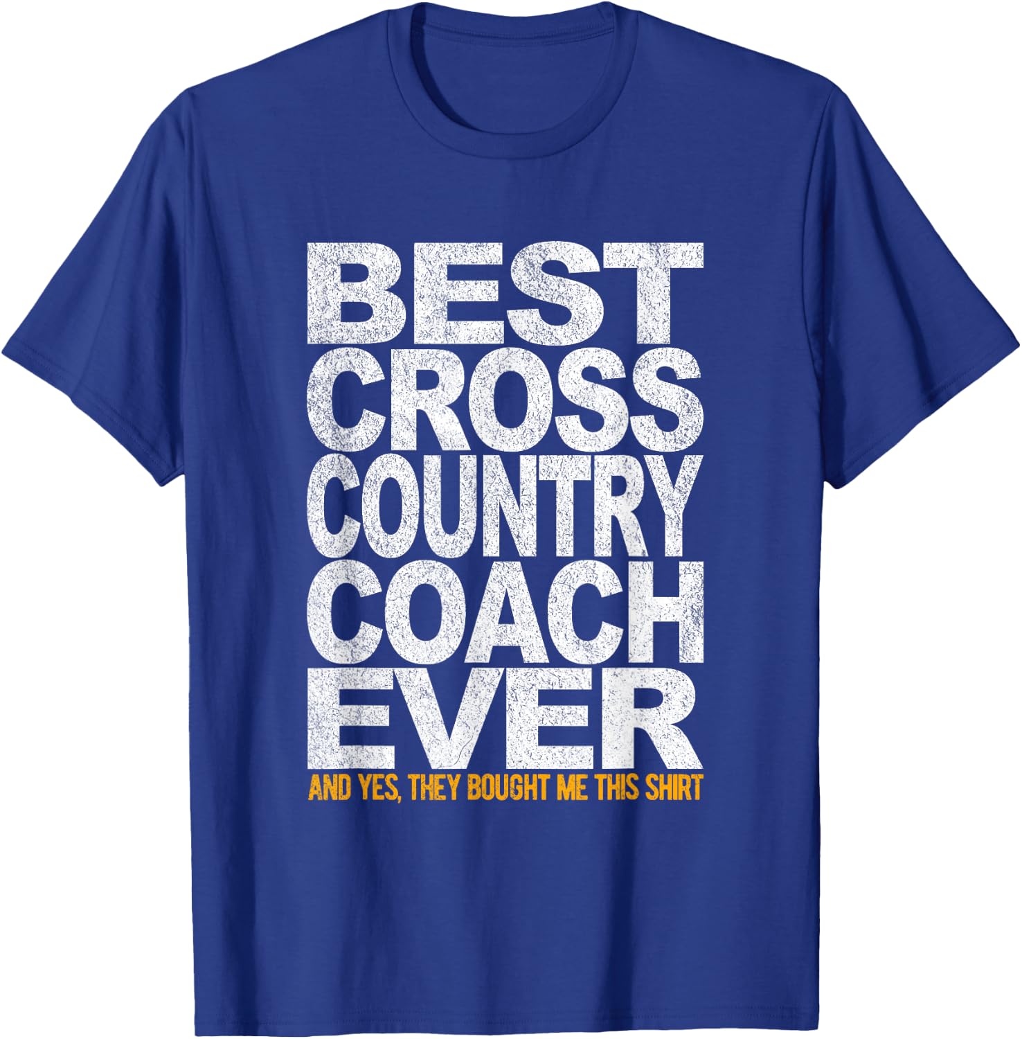 Best Cross Country Coach Ever Runner Running Coach Retro T-Shirt - T-Shirt | Royal
