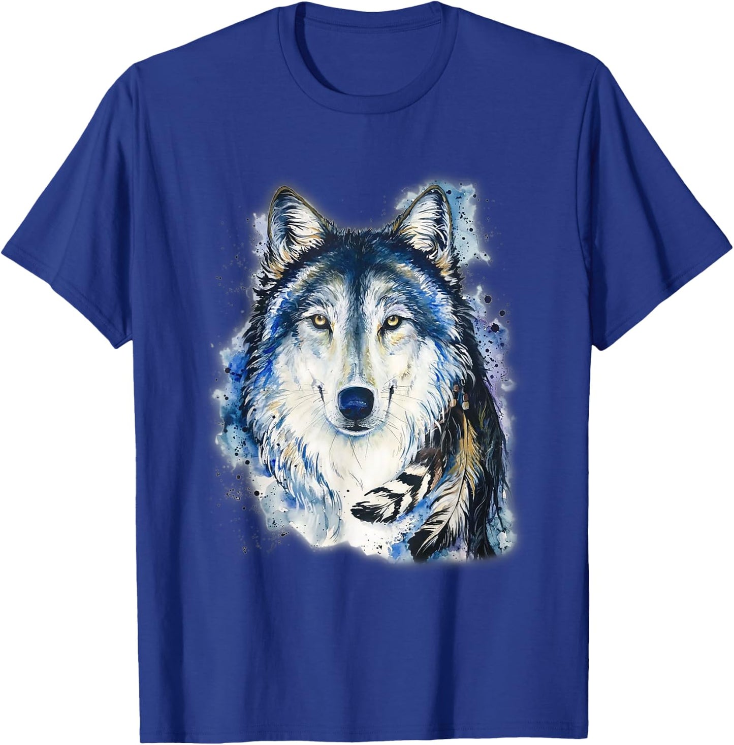 Vintage wolf Shirt wolf women Lovers for boys and girls T-Shirt - T-Shirt | Royal