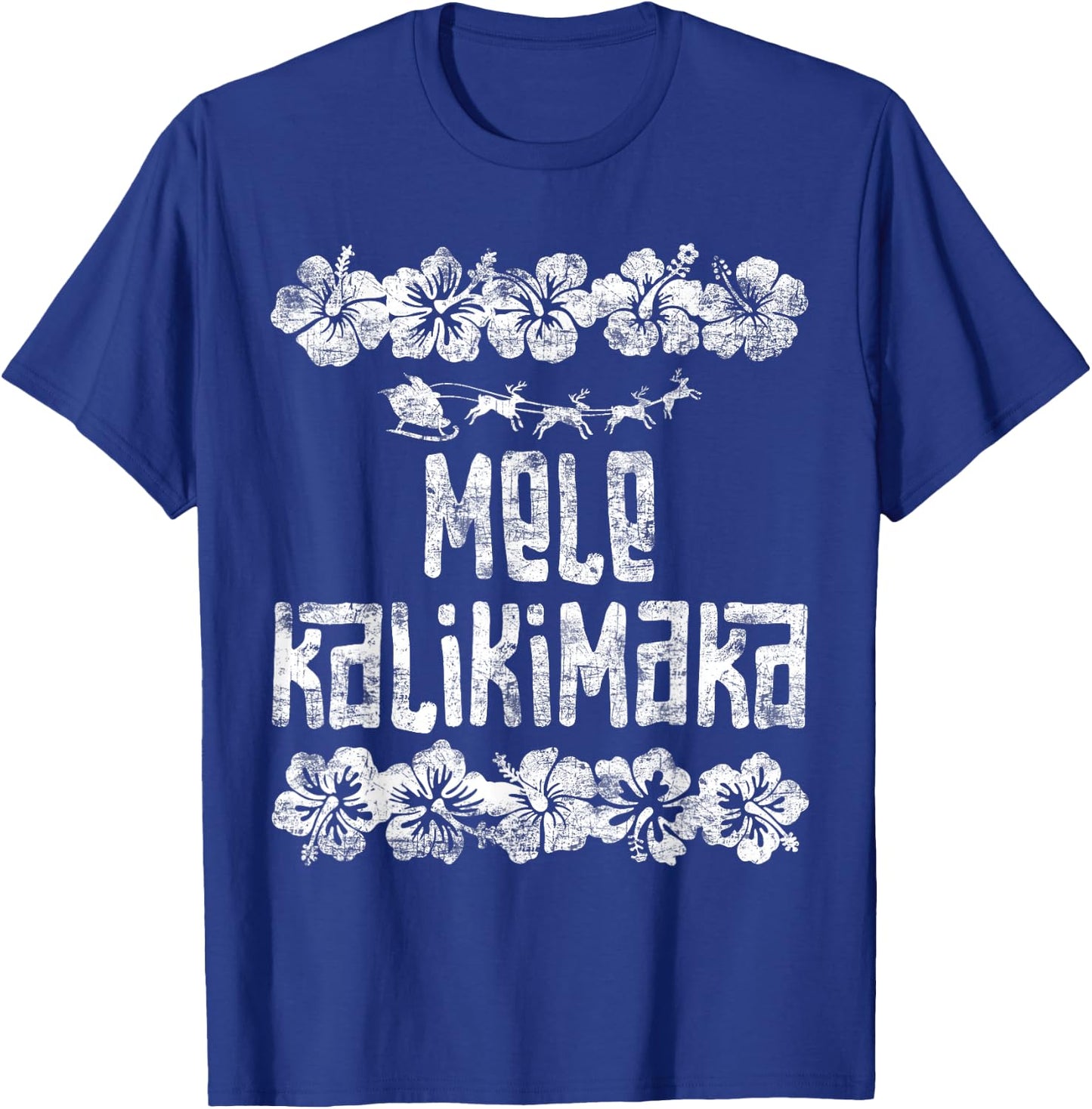Mele Kalikimaka Hawaii Christmas Santa Beach Women Kids T-Shirt - T-Shirt | Royal