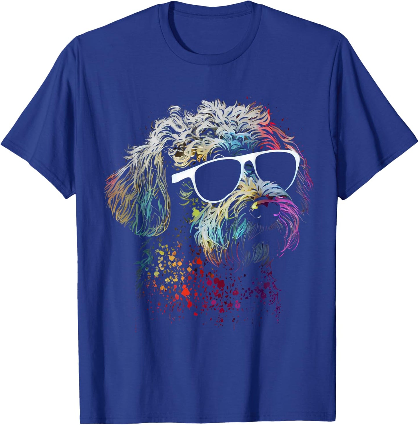Schnoodle walking dog fans poodle schnauzer dogs T-Shirt - T-Shirt | Royal