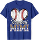 Softball Baseball Mimi Heart Leopard Print Mother's Day T-Shirt - T-Shirt | Royal