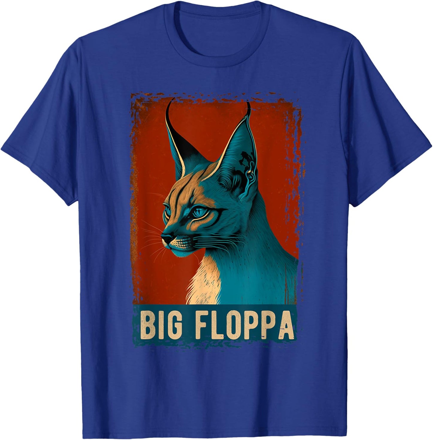 Big Floppa Shirt For Kids Meme Cute Caracal Cat Vintage T-Shirt - T-Shirt | Royal