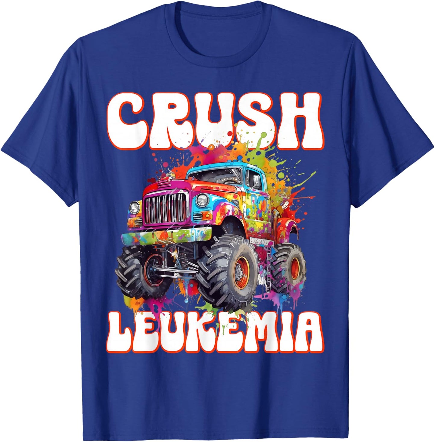 Crush Leukemia Awareness Cure Blood Cancer Fighter Kids T-Shirt - T-Shirt | Royal