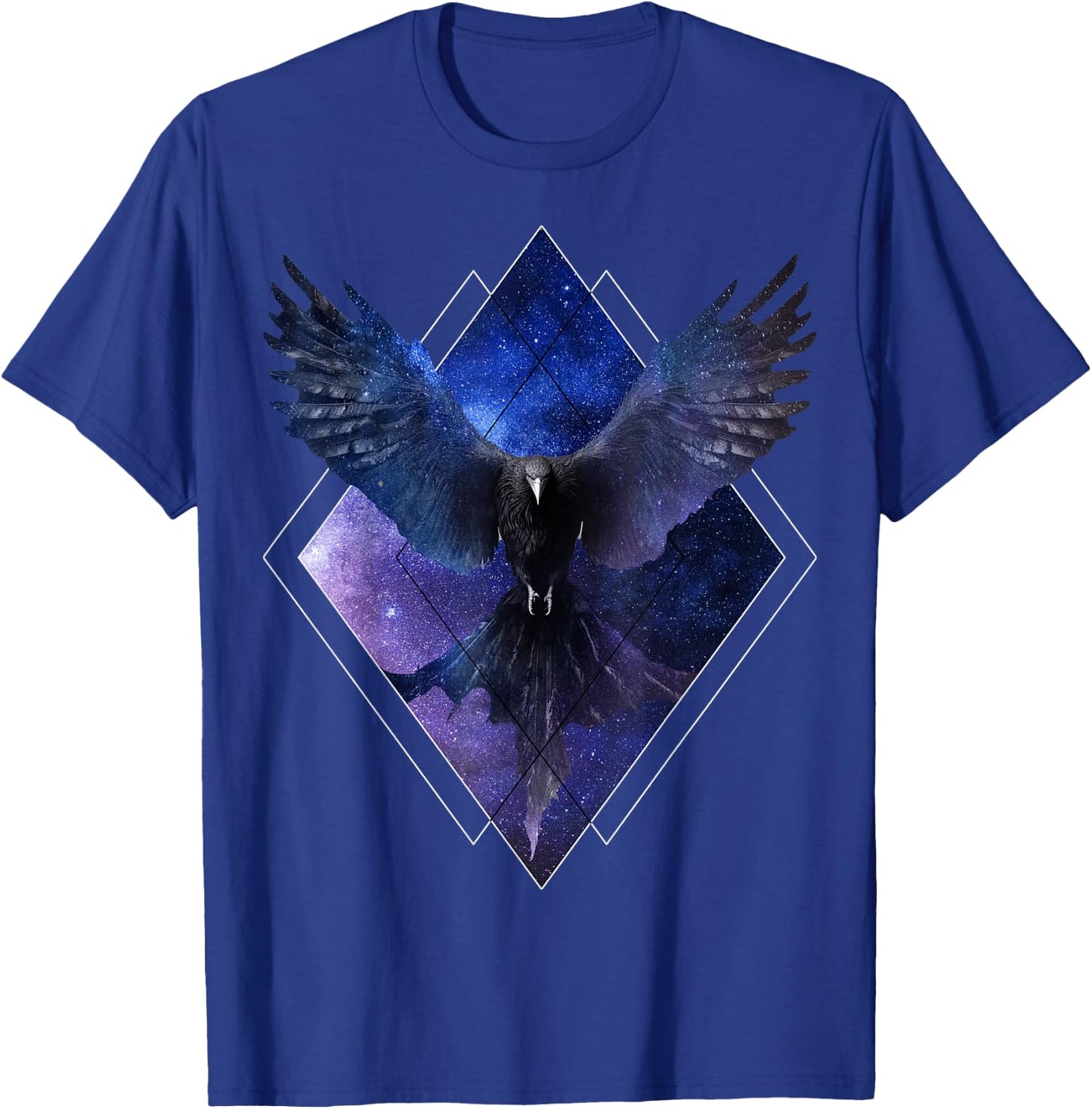 Celestial Raven Space Crow Galaxy Aesthetic Bird T-Shirt - T-Shirt | Royal