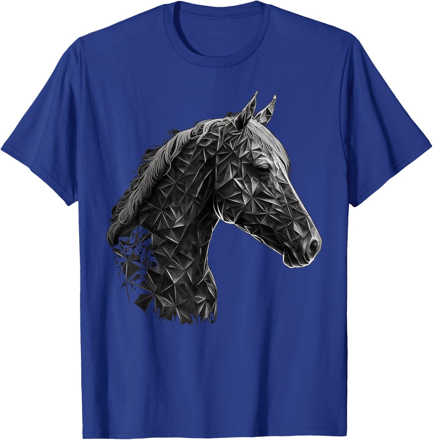 Horse Animal Geometric Polygon Drawing Perd T-Shirt - T-Shirt | Royal
