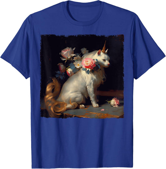 Funny Cat Unicorn Flower for Kids, Women, Men T-Shirt - T-Shirt | Royal