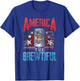 DISTRESSED USA AMERICA THE BREWTIFUL 4th of July American Women Men T-Shirt - T-Shirt | Royal