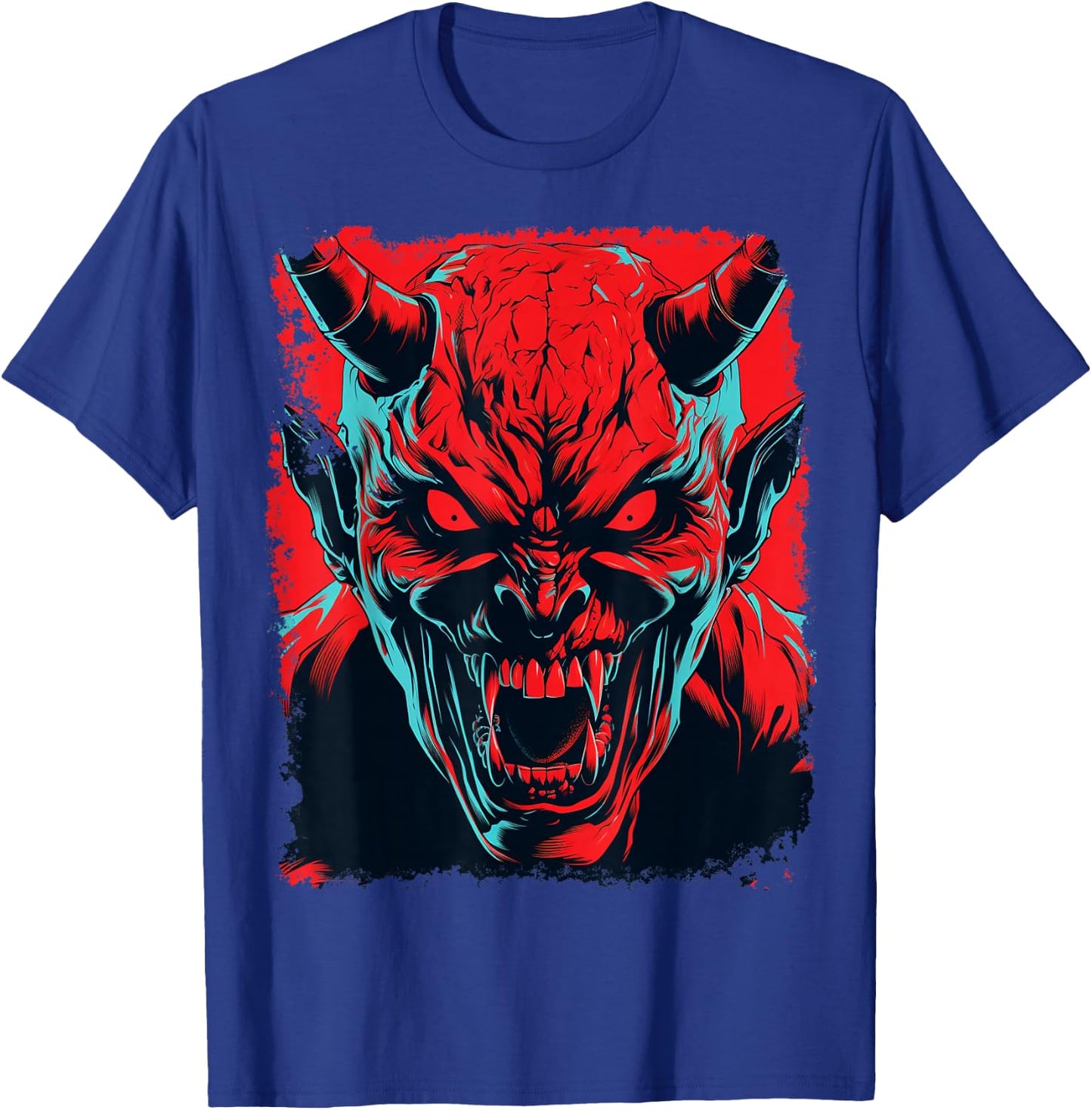 Red Demon Halloween Design T-Shirt - T-Shirt | Royal
