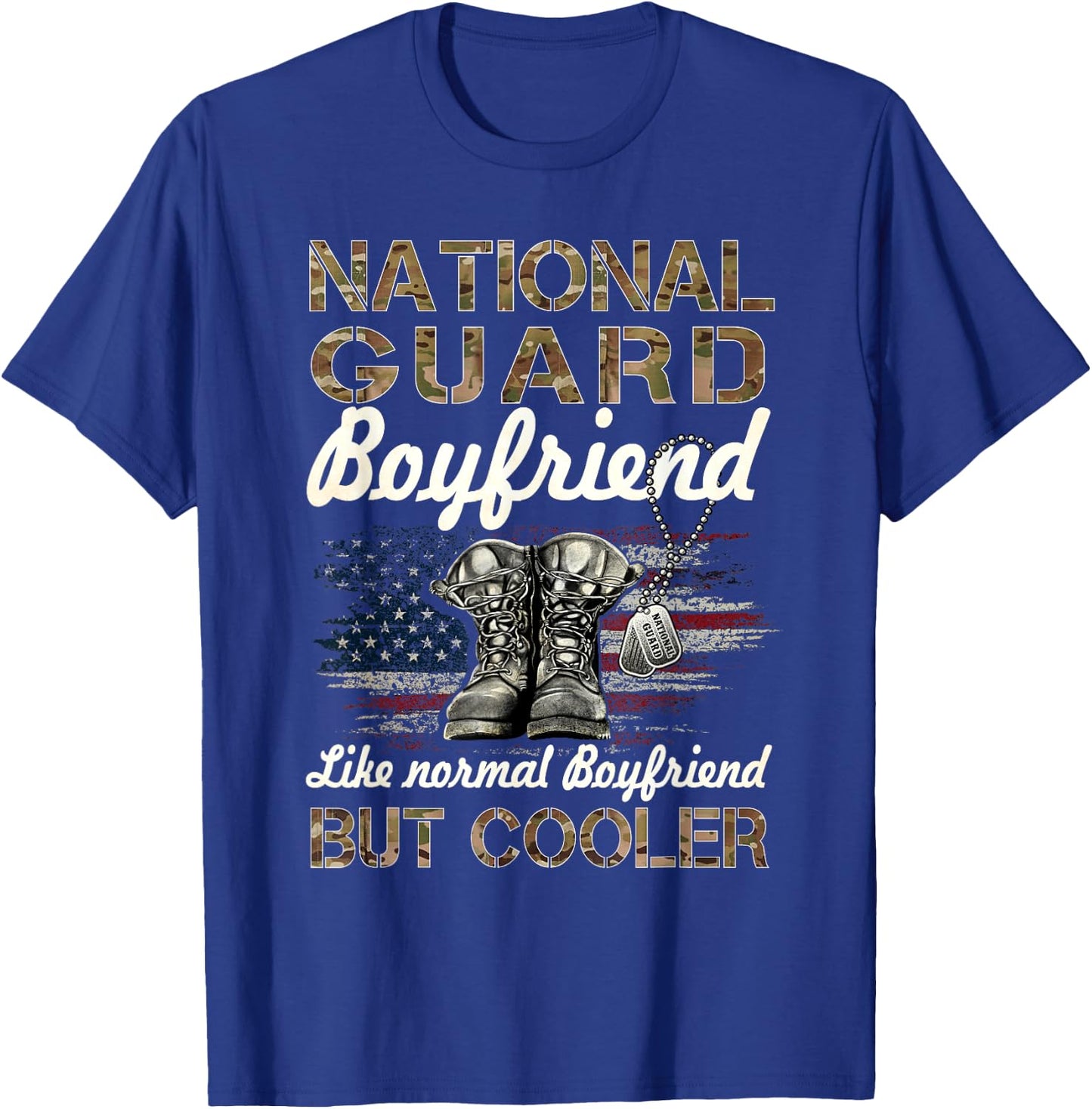 National Guard Boyfriend Proud Boyfriend Military Matching T-Shirt - T-Shirt | Royal