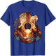 Guitar Landscape Music Lover- Acoustic Guitar Player Graphic T-Shirt - T-Shirt | Royal