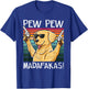 Labrador Pew Pew Dog Vintage Retro Sunset Dogs Guns Nerd T-Shirt - T-Shirt | Royal