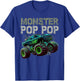 Monster Truck Pop Pop Family Matching Monster Truck Lovers T-Shirt - T-Shirt | Royal