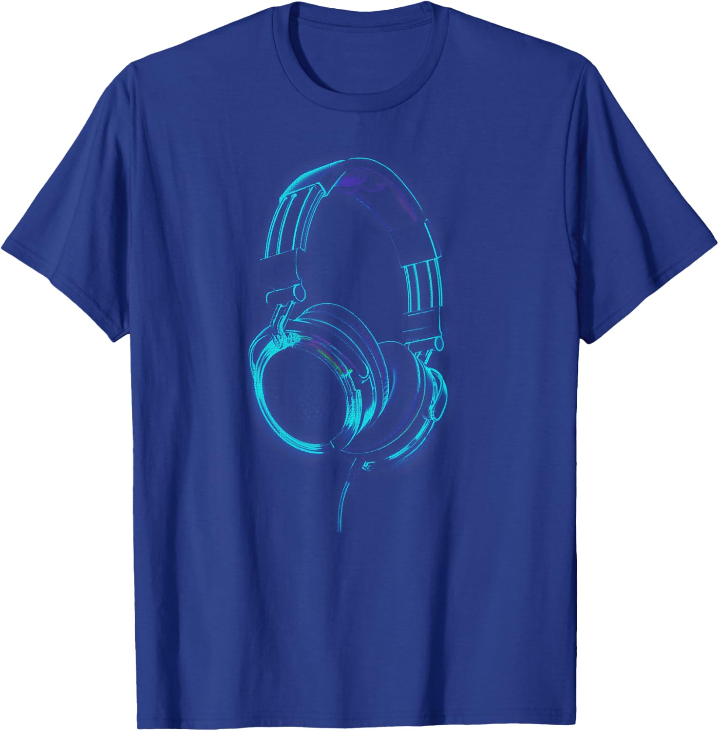 Headphones Music DJ Hip Hop Audio T-Shirt - T-Shirt | Royal