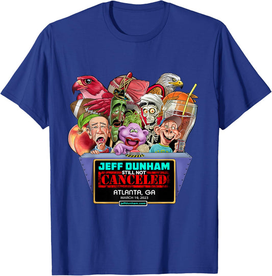 Jeff Dunham Atlanta, GA (2023) T-Shirt - T-Shirt | Royal
