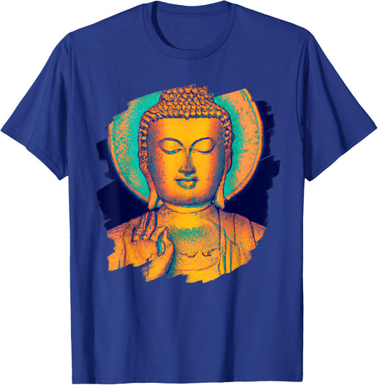 Zen Buddha Mandala Spiritual Asian Style Meditation Peace T-Shirt - T-Shirt | Royal