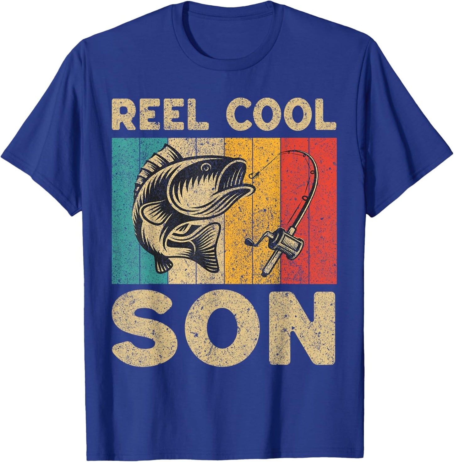 Father's Day Present Funny Fishing Reel Cool Son T-Shirt - T-Shirt | Royal
