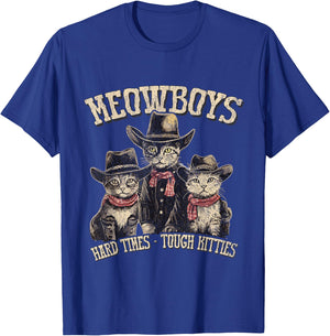 Meowboys Cowboy Cats with Hats T-Shirt - T-Shirt | Royal