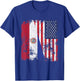 Paraguay USA Flag Distressed - Half American Kids Men T-Shirt - T-Shirt | Royal