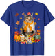 Cup Of Coffe Maine Coon Cat Pumpkins Fall Vibes Thanksgiving T-Shirt - T-Shirt | Royal