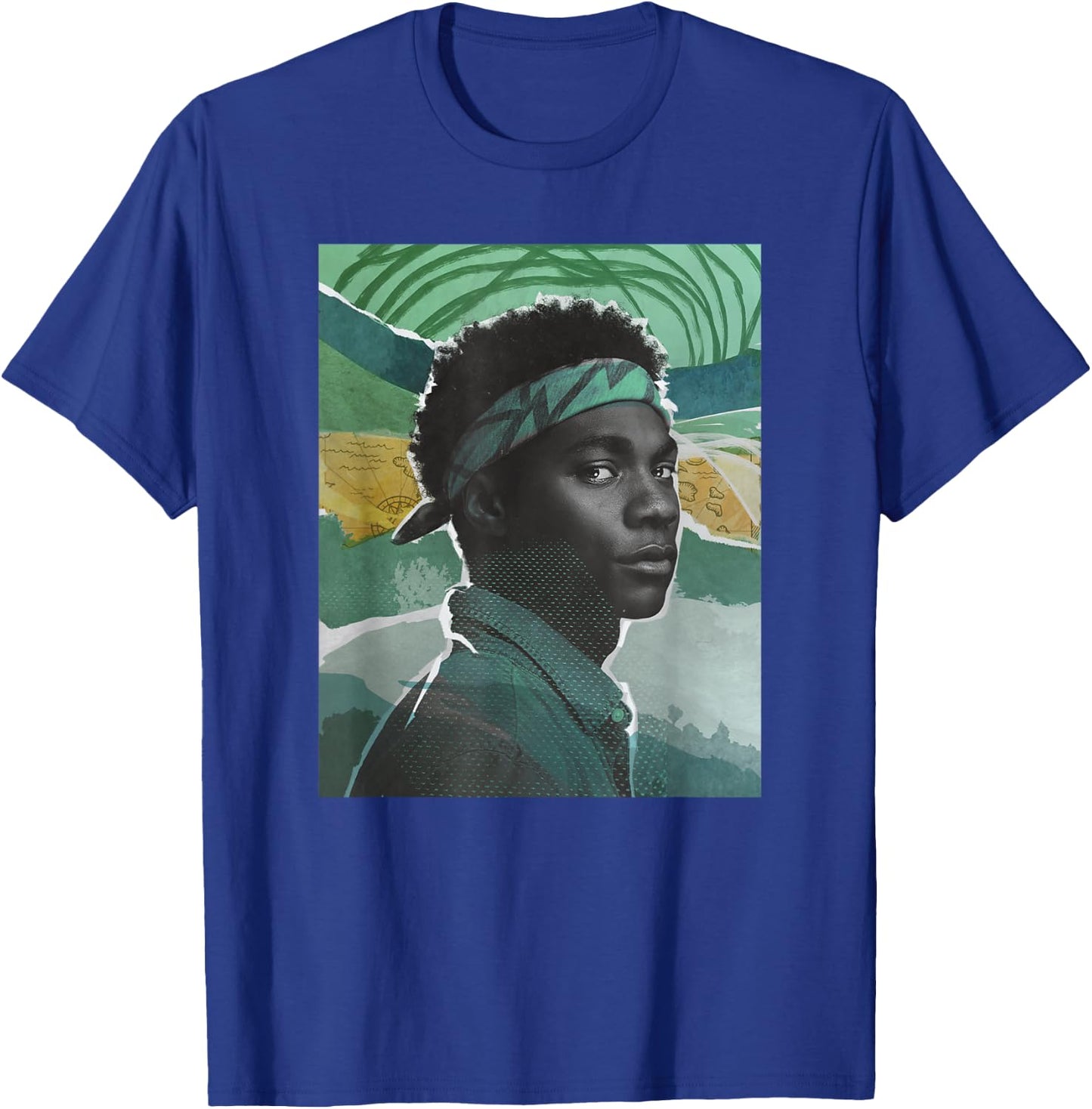 Outer Banks Season 3 Pope Heyward Mixed Collage Portrait T-Shirt - T-Shirt | Royal