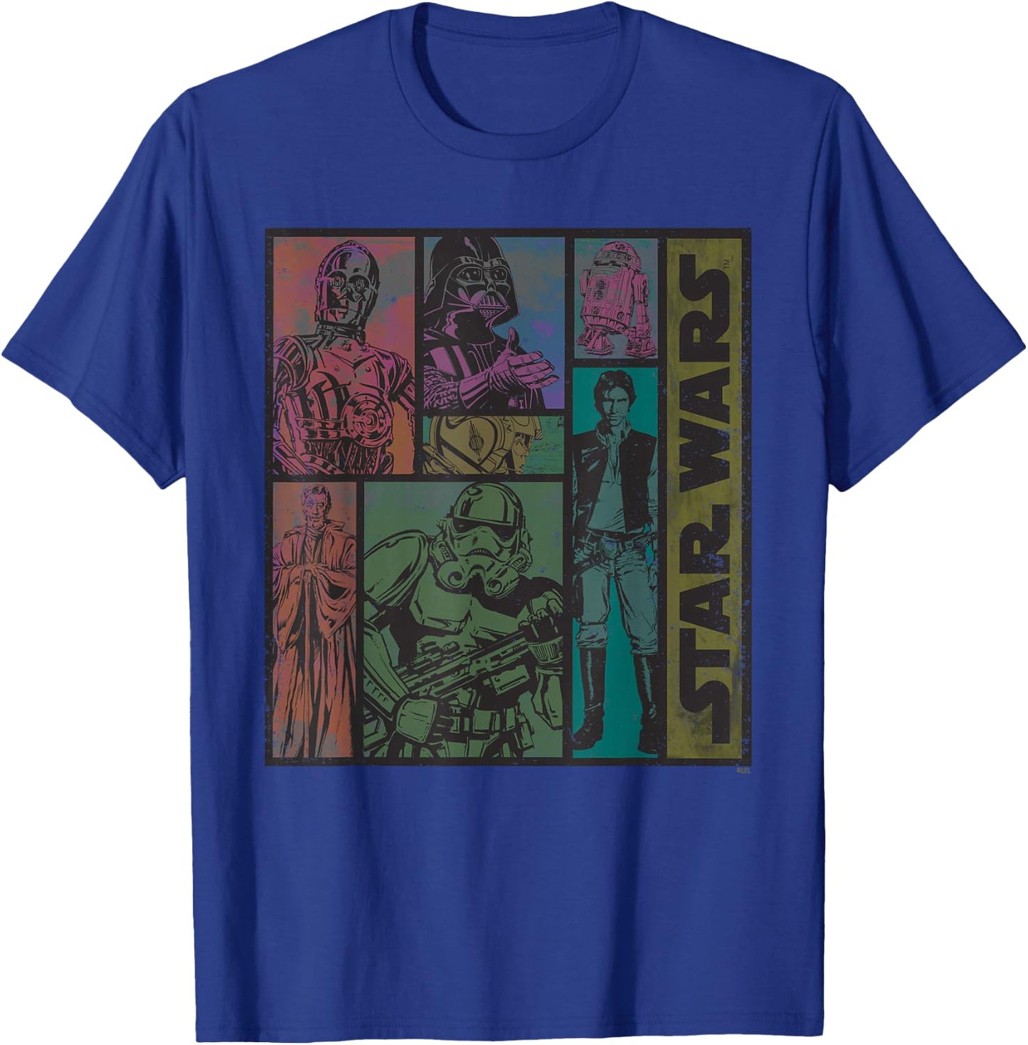 Star Wars Classic Comic Art Episode IV Retro Vintage T-Shirt - T-Shirt | Royal