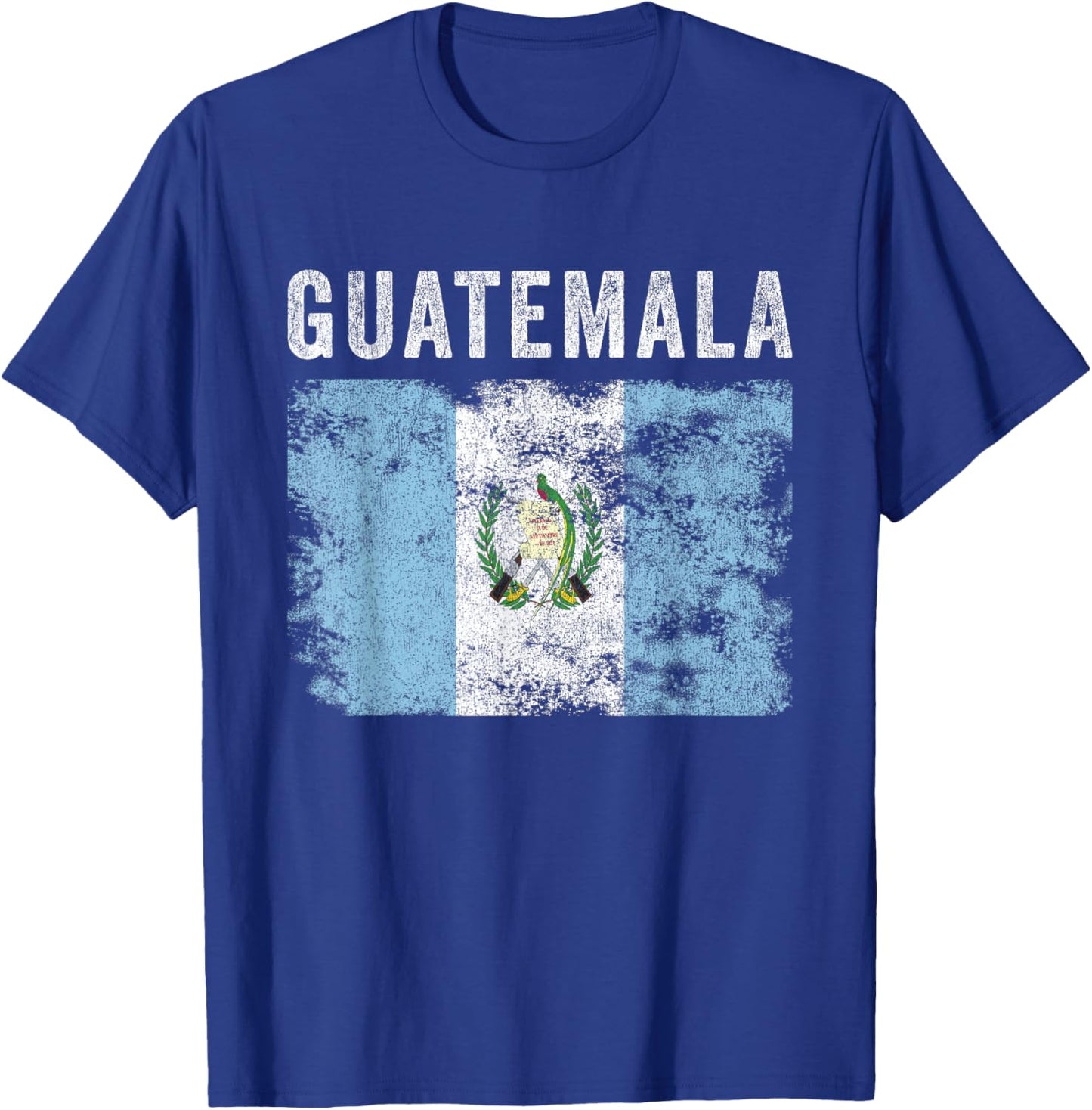 Guatemala Flag Distressed - Men Women Kids - Guatemalan Flag T-Shirt - T-Shirt | Royal