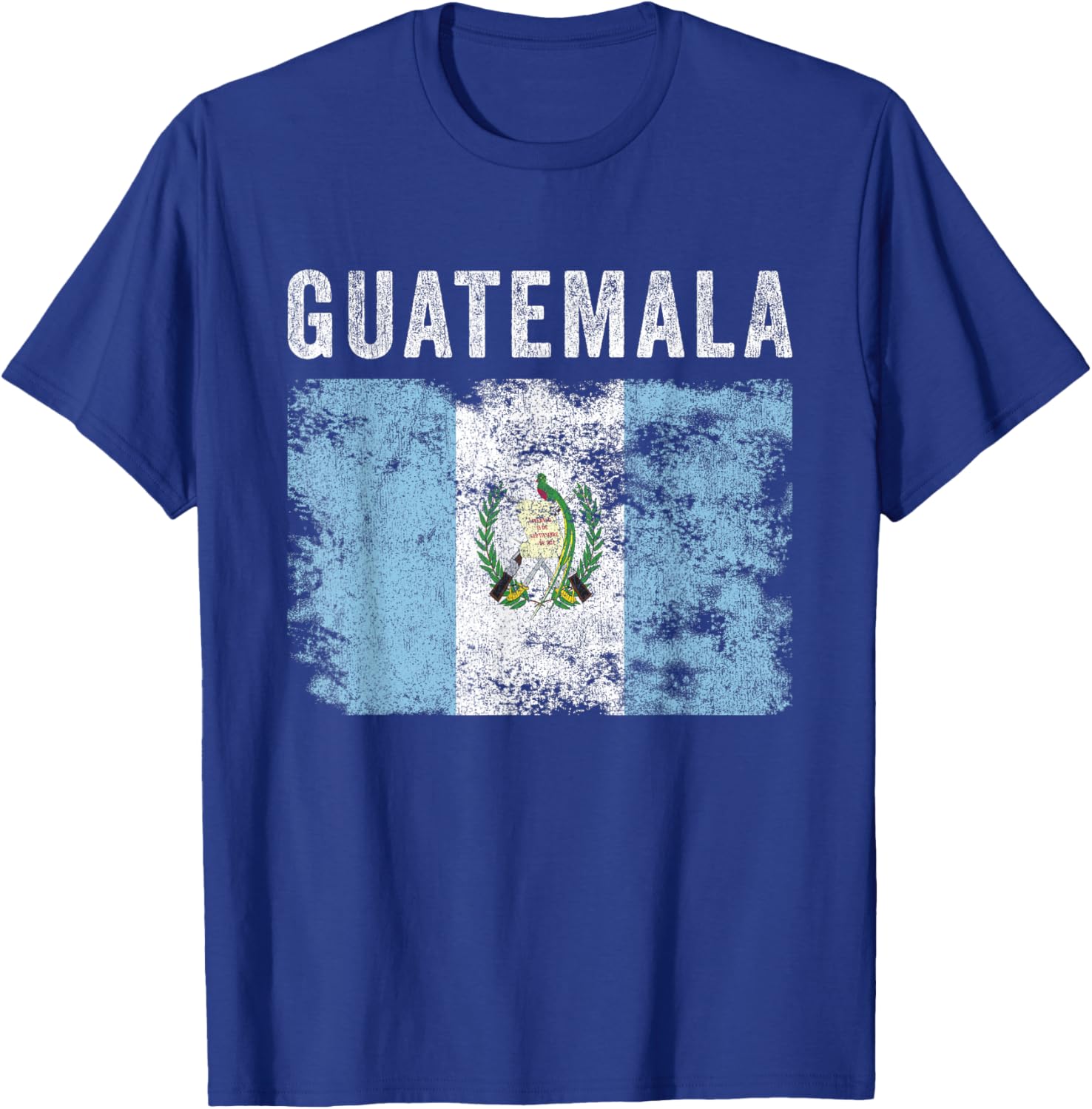 Guatemala Flag Distressed - Men Women Kids - Guatemalan Flag T-Shirt - T-Shirt | Royal