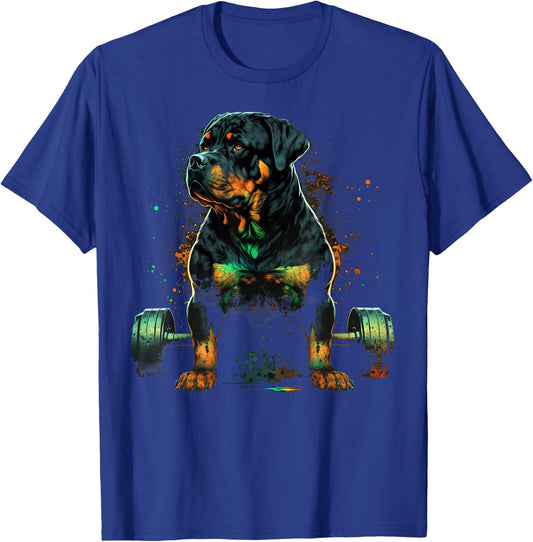 Rottweiler Weightlifting Dog Funny Fitness Gym Rottweiler Women Kids T-Shirt - T-Shirt | Royal