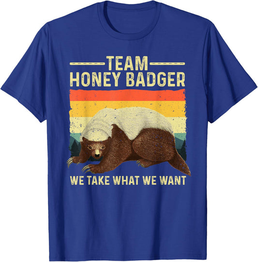 Cute Honey Badger Art Women Ratel Honey Badger Lover T-Shirt - T-Shirt | Royal