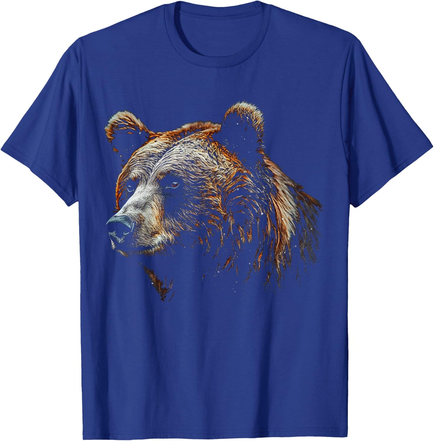 Bear Lover Artwork | Animal Motif Bear T-Shirt - T-Shirt | Royal