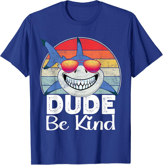 Dude Be Kind Shark Unity Day Orange Anti Bullying 2025 Kids T-Shirt - T-Shirt | Royal