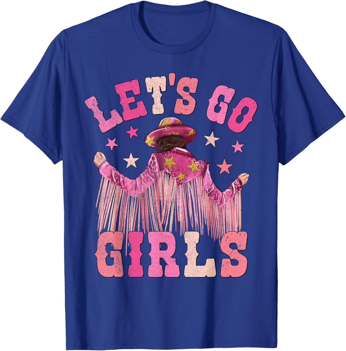 Let's Go Girls Western Country Cowgirl Bachelorette Matching T-Shirt - T-Shirt | Royal