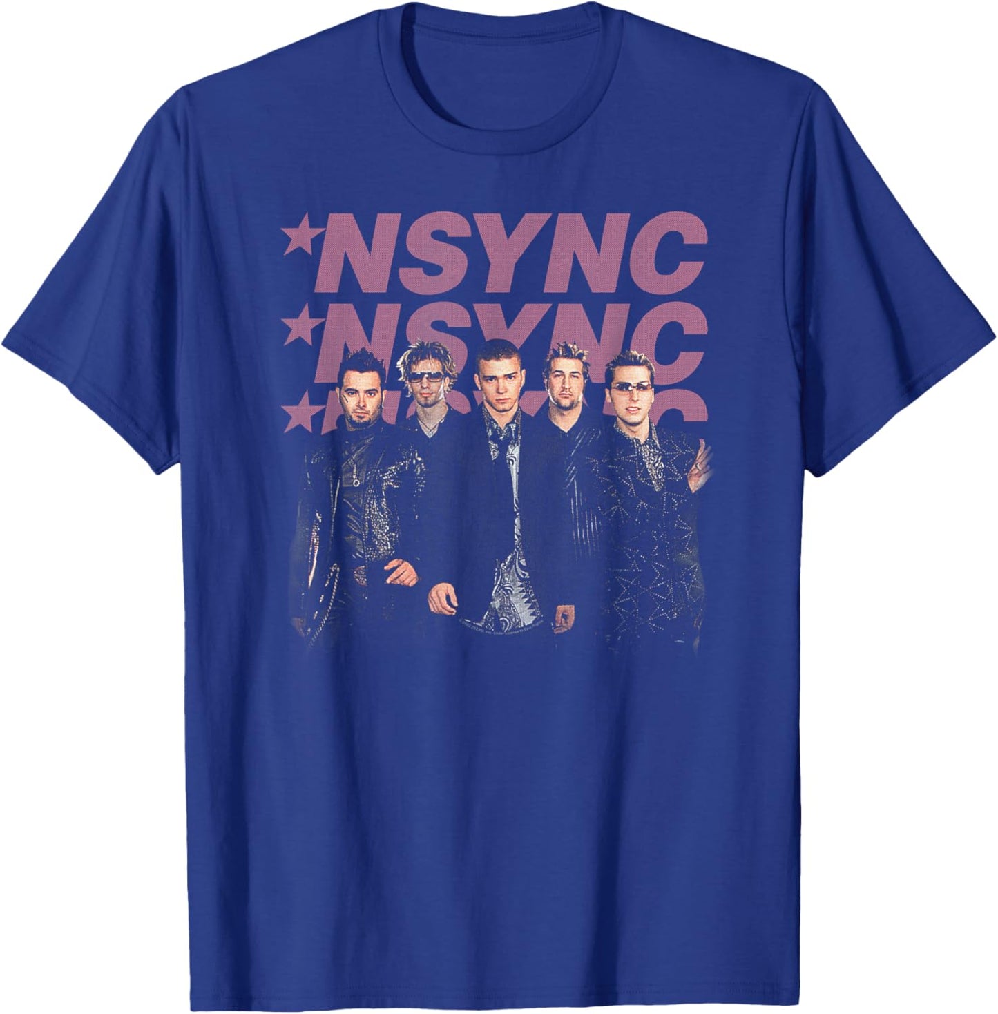 NSYNC Official Triple NSYNC Band T-Shirt - T-Shirt | Royal