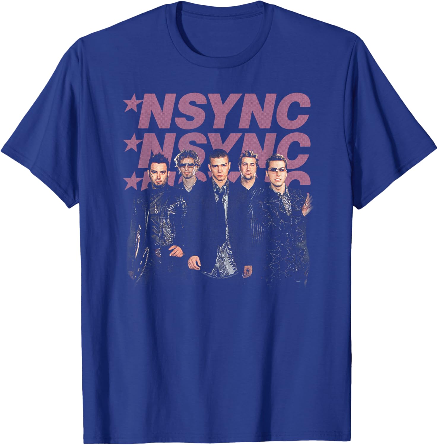 NSYNC Official Triple NSYNC Band T-Shirt - T-Shirt | Royal