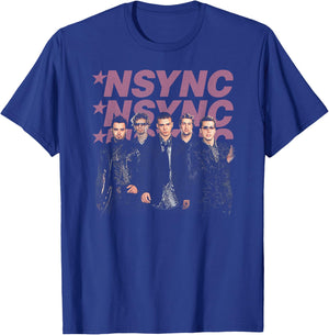 NSYNC Official Triple NSYNC Band T-Shirt - T-Shirt | Royal